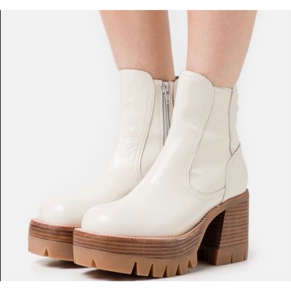 Jeffrey Campbell Quavo Leather Chunky Boot Sz 9